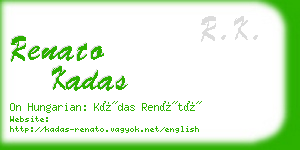 renato kadas business card